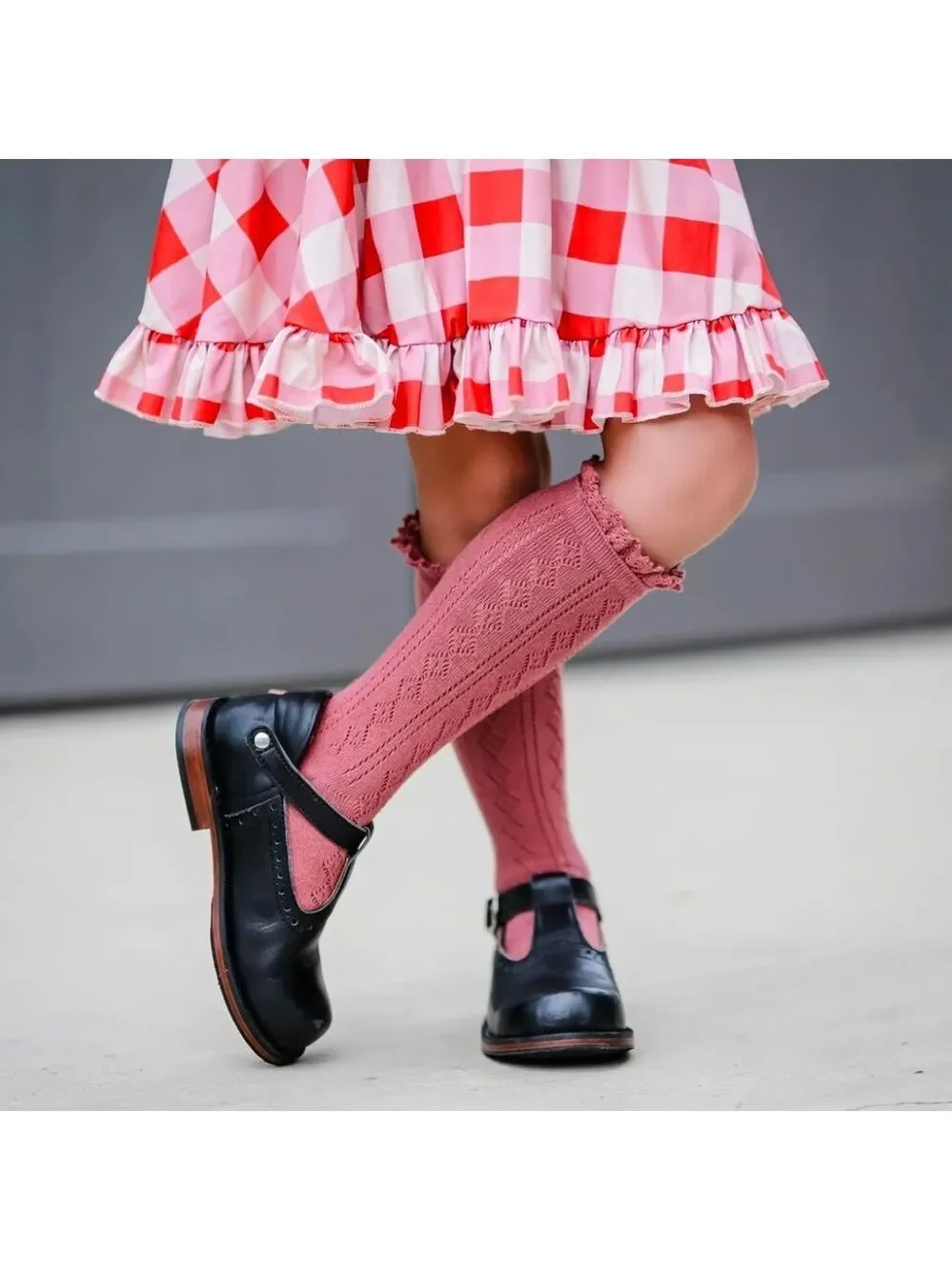 Bundle of 2  high knee lace socks